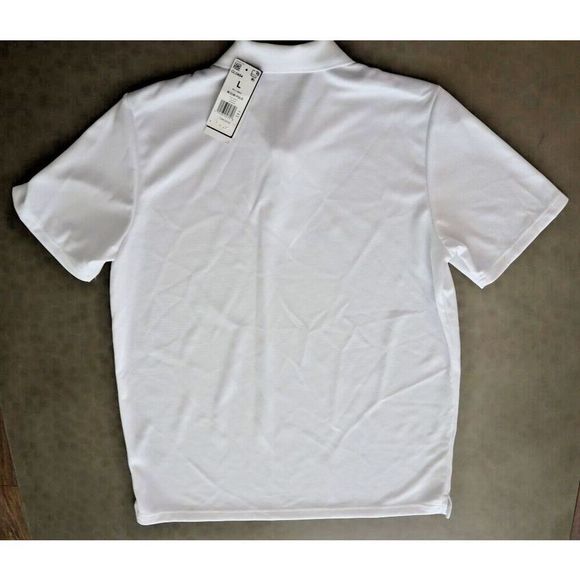 adidas GL0484 Men's Sz Large White/Black Designed to Move 3-Stripes Polo Shirt - Picture 8 of 9